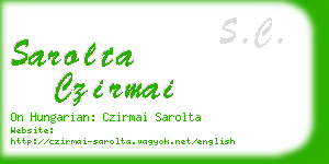 sarolta czirmai business card
